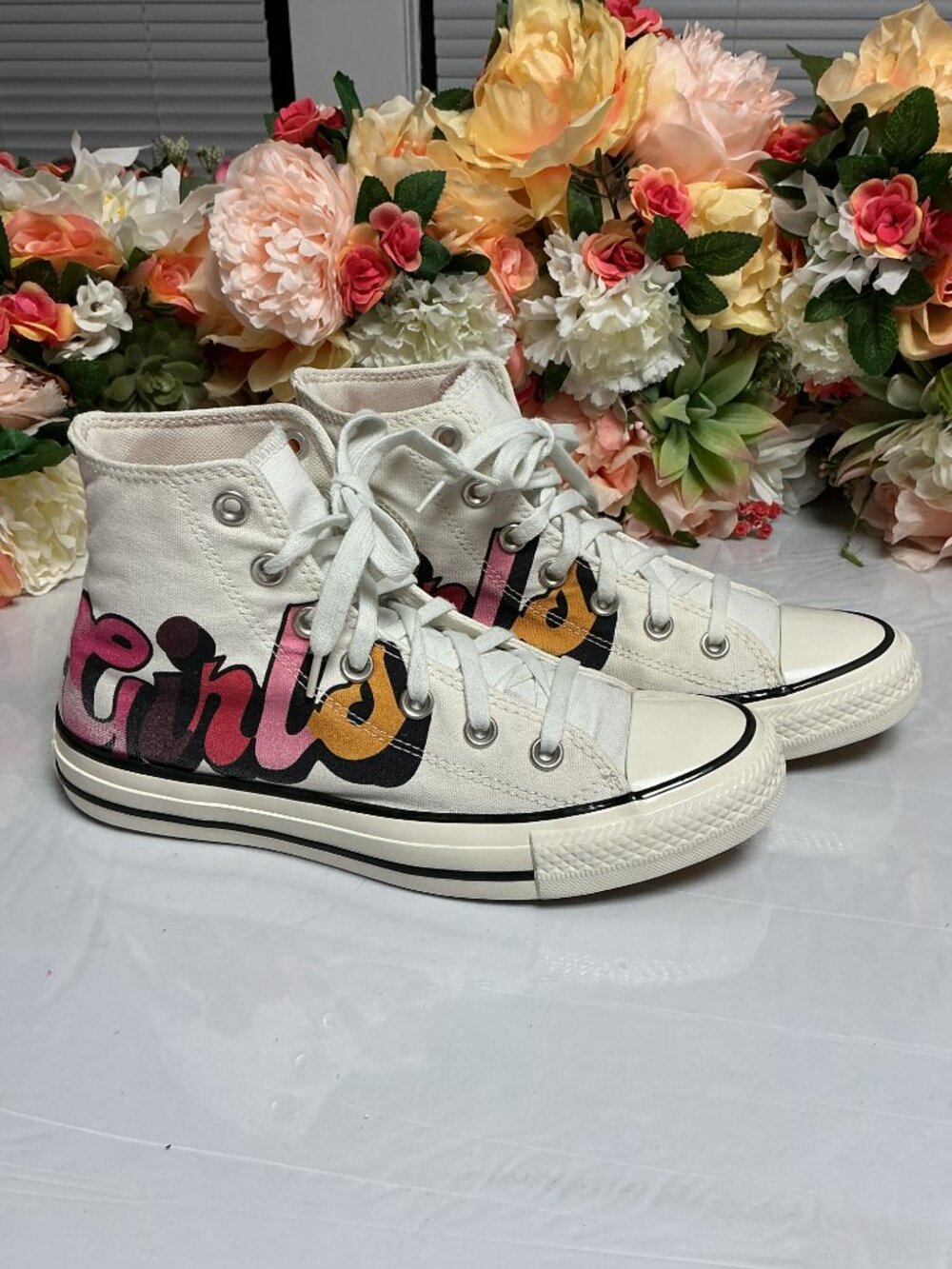 Converse Chuck Taylor All Star Girls Unite High Tops Egret Women’s 7.5 567999C